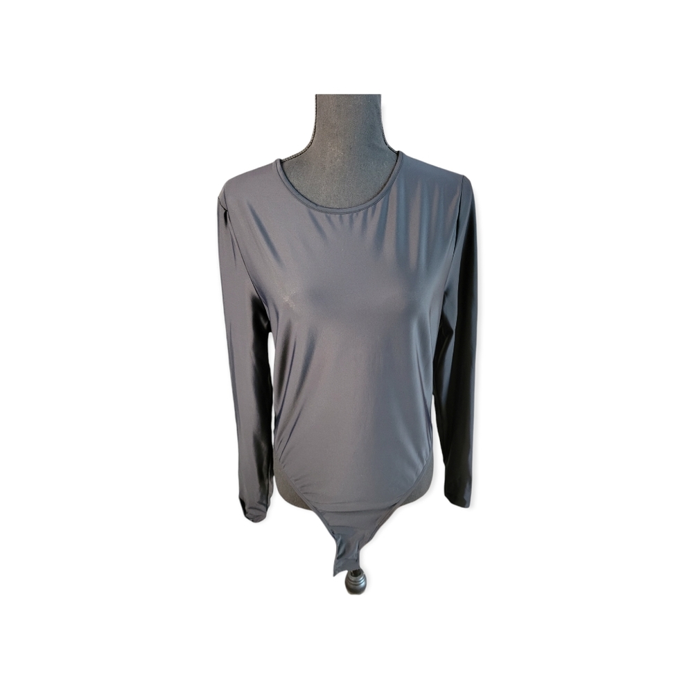 Shein Basics Bodysuit Black 2XL Longsleeve